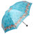 天堂伞 花色丁高密聚酯防紫外线三折钢伞晴雨伞  308T(蓝色)