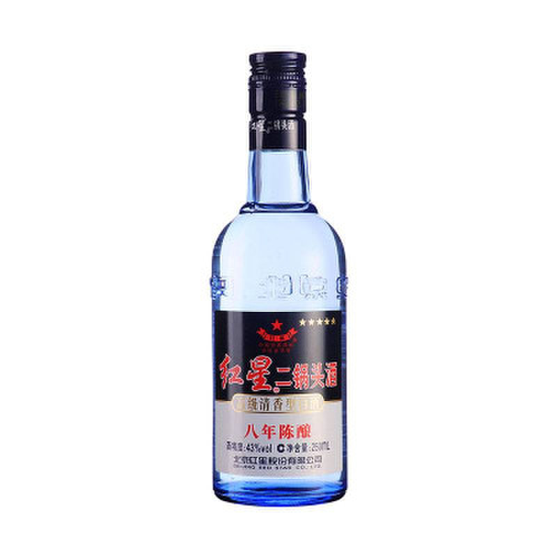 【红星白酒图片】43度红星蓝瓶二锅头250ml/瓶图片大全,高清图片时尚