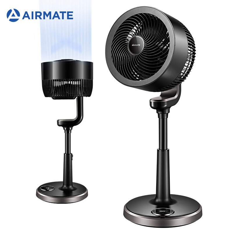 艾美特（Airmate）白天鹅空气循环扇变频节能低噪落地扇遥控电风扇CA23-RD1白色/CA23-RD2黑色空气循环扇(黑色)