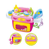 娃娃博士 儿童洗衣机可转换成收纳盒 过家家玩具 超仿真洗衣机