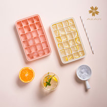 日本AKAW爱家屋硅胶冰格制冰盒家用做冰球神器冰箱冻冰块diy模具铃木硅胶冰格(白色)
