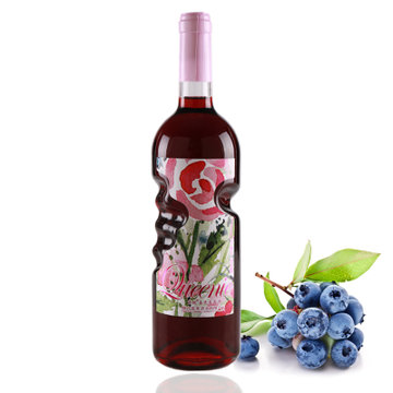 贵妮蓝莓酒女士低度甜酒750ML(春色 单支)