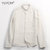 YUYOM优央 男士立领纯色衬衫 舒适棉面料 复古中国风衬衫 修身薄款 YC170403(白色 M)