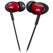 JVC HA-FX67-R入耳式 空气垫耳机（红色）（“气垫式”入耳耳机 8.5mm钕磁铁驱动单元 1.2米线缆）