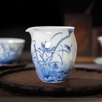 凯斯唯嘉 三才盖碗景德镇陶瓷手绘青花柴窑泡茶碗茶杯公道杯功夫茶具套组 盖碗/(公道杯 默认版本)