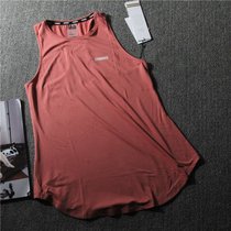 欧美好货！牛货！无袖背心女透气速干运动外穿健身罩衫瑜伽服上衣(M 桔色工字)