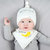 牛奶朋友婴儿帽春秋宝宝盆帽夏季新生儿遮阳帽儿童蕾丝系带公主帽(奶白色（套装） 均码（38-44cm）)