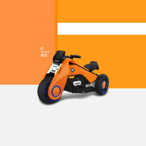 儿童电动摩托车男孩三轮电瓶玩具车小孩充电童车可坐大人1-3-6岁(棕色)
