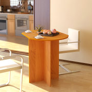 慧乐家简约折叠餐桌 宜家木质小饭桌 小户型圆形可伸缩桌子11160
