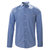 阿玛尼Armani男士纯棉长袖衬衫AJ系列男装波点印花小清新衬衣90865(蓝色 XXL)