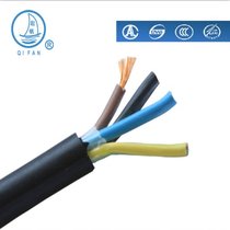 起帆电线电缆三相四线YZ3*2.5+1*1.5平方橡皮线/国标包检测