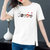 【灵薇雅】夏季韩系100%纯棉动漫卡通印花宽松圆领短袖T恤衫D7257(白色 4XL)