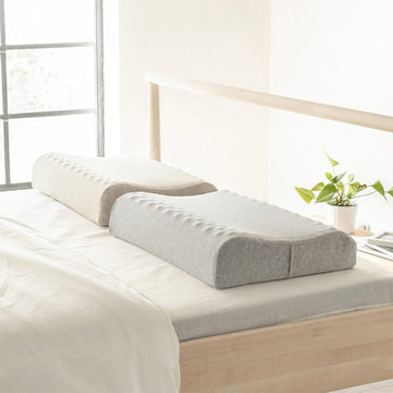 8H乳胶枕 小米（MI）生态链企业 释压按摩颗粒枕芯 92%乳胶含量 进口高纯度乳胶Z3 波浪曲线枕头(混米色)