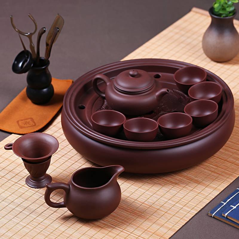 茶具紫砂茶具套装大号茶壶茶杯陶瓷家用客厅办公整套功夫泡茶茶具简约