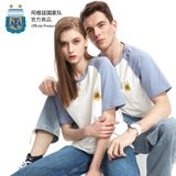 阿根廷国家队官方商品丨蓝白短袖球衣时尚插肩袖 梅西球迷圆领T恤(天蓝色 XS)