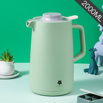 日本AKAW新款保温壶家用水壶玻璃内胆热水瓶大容量智能可选暖瓶(若竹绿-2000ml)