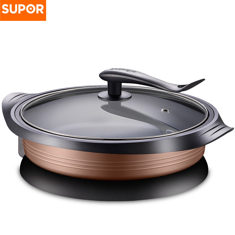 苏泊尔suporjj34d801180煎烤机6l家用多功能电火锅煮锅煎烤锅大容量