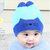 秋冬季婴儿帽子秋冬保暖套头帽韩版新生儿胎帽宝宝帽0-3-6-12个月(宝蓝色)