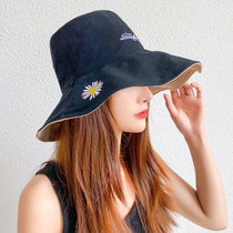 Bonbfenssan 波梵森2021夏季新款盆帽双面可戴可折叠遮阳帽太阳帽(黑色)