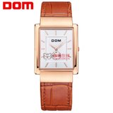 多姆（DOM）手表  时尚商务潮流个性腕表简约皮带男女情侣手表(条钉刻度男表)
