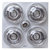 欧普照明(OPPLE) JYLF01 1100W 灯暖换气 300*300室内取暖器 浴霸 适配集成吊顶 银色