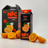 森美NFC橙汁 1.75Lx4盒 标准款 爱的滋味 零添加 100%鲜榨橙汁 冷鲜冷藏果汁 礼盒装