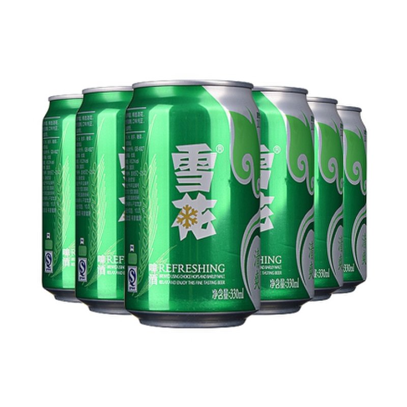 啤酒酒仙网雪花啤酒清爽330ml6瓶装返回商品页