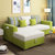 古宜 沙发床可折叠小户型现代多功能2.2米储物三人实木布艺可拆洗(2.2米三人位+储物脚踏)