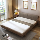 美天乐 床 北欧床 1.5米1.8米实木床 软靠单双人床 卧室家具(1.5*2米胡桃色 床)