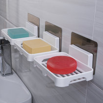 Yom 家用浴室肥皂盒 香皂架 创意吸盘置物架 单头卡槽沥水皂盒皂托 白色(白色)(1个装)