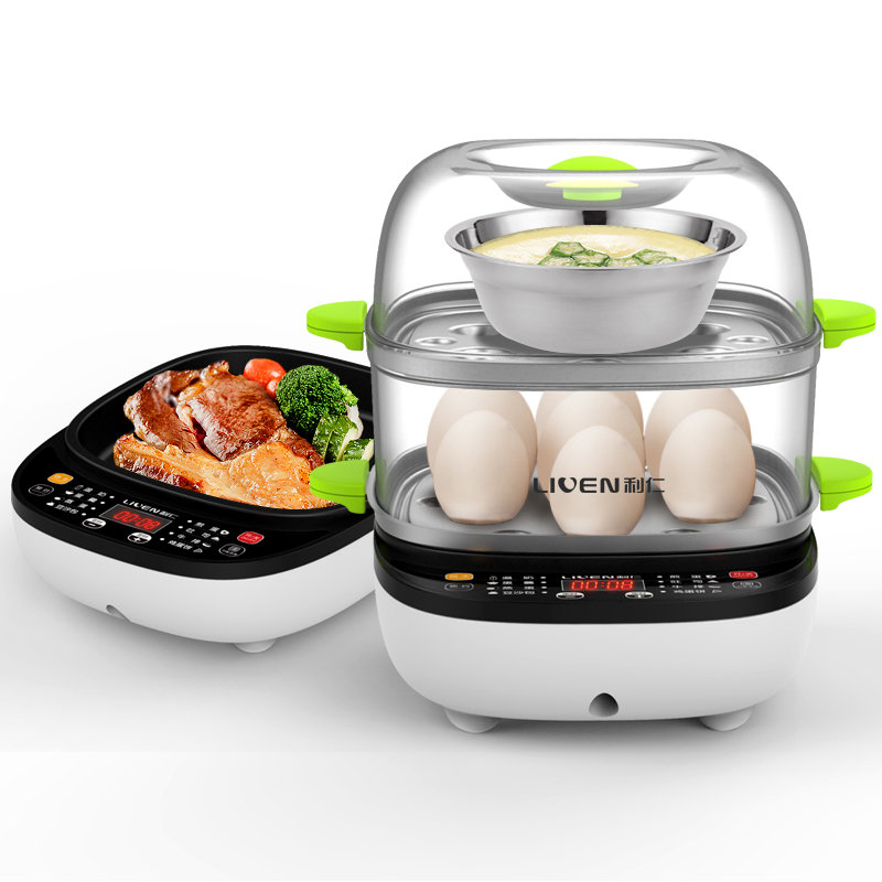 利仁(liven)zcj-d2100蒸蛋器家用全自动断电双层定时煎蛋机迷你早餐机