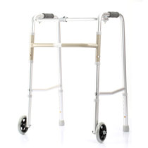鱼跃（YUWELL）铝合金助行器 YU750 伸缩折叠便携 老人带轮四脚拐杖老年助步器助行架