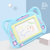 彩色磁性画板幼儿童磁性宝宝写字板婴儿小黑板1-2-3岁涂鸦板玩具(蓝色 中号-猫咪画板)