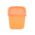 糖果色食物保鲜盒塑料收纳盒杂粮冰箱冷藏冰淇淋盒保鲜辅食分装盒(中号橙色5个装)