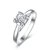 CRD克徕帝珠宝 宠爱 方形戒托四爪钻戒 求婚结婚钻石戒指 G0697C