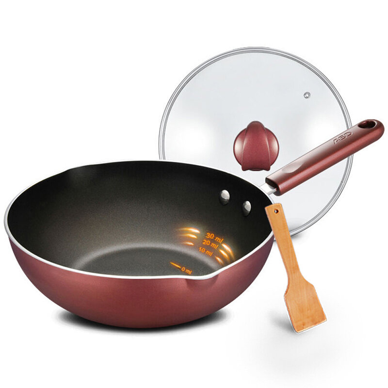 炒锅国美自营爱仕达asd升级款油你控不粘少油烟双流嘴电磁炉明火通用