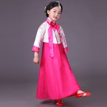 六一儿童大长今韩服表演服朝鲜族女童服装少数民族韩国舞台装女童(白色)(150cm)