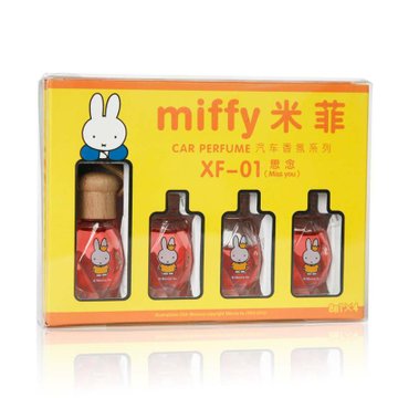 米菲（Miffy）XF-01天然植物精油汽车挂式香水（4瓶装/思念款）