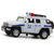合金车模1:32仿真丰田兰德酷路泽警车消防车声光回力儿童玩具F1016(白色)