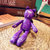 爱迷糊毛绒玩具卡通小挂件钥匙扣 随意搭配娃娃挂件儿童礼物(紫色熊 18cm-24cm)