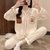 SUNTEK韩版新款睡衣女士春秋季长袖裤开衫气质家居服薄款套装红草莓(NYL-1108英文熊)