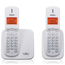 飞利浦（PHILIPS）DCTG270Duo 2.4G数字无绳电话子母机（白色）（超大屏幕中文显示 ，屏幕与按键背光，来电语音报号数字免提功能）