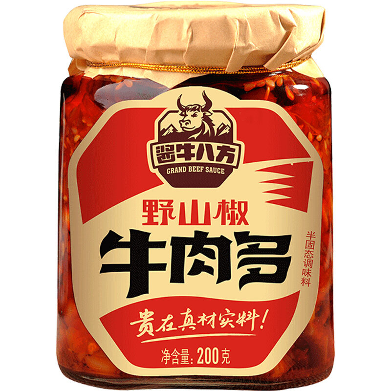 酱牛八方野山椒调味多200g 酱牛八方牛肉酱 调味酱【图片 价格 品牌