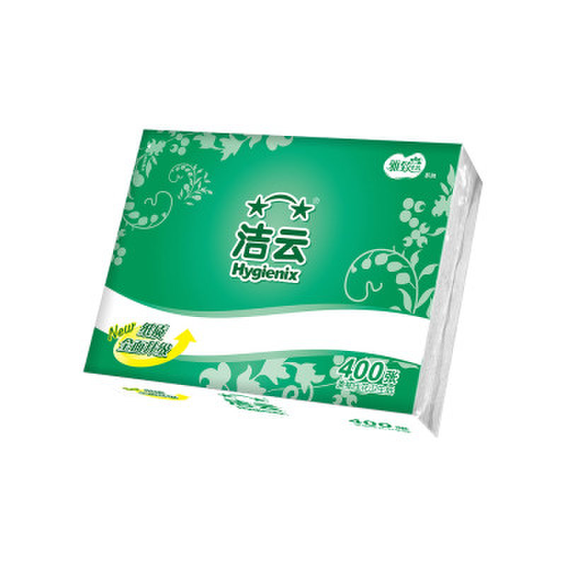 洁云400张压花卫生纸 -单包装