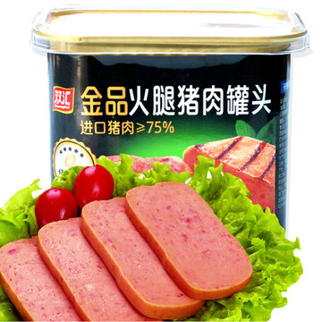 【真快乐自营】双汇 金品火腿猪肉罐头 340g