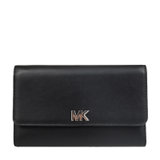 迈克·科尔斯时尚女士翻盖LOGO长款手拿包钱包32S8SF6E2L黑色 时尚百搭