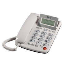 TCL HCD868(165)TSD固定有绳电话机座机来电显示免电池免提屏幕翻转大按键家用办公固定有绳座机(雅致白)