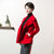 双面呢大衣女短款2021秋冬装新款韩版修身收腰双面绒羊毛呢子外套 TFD8120(红色 XL)