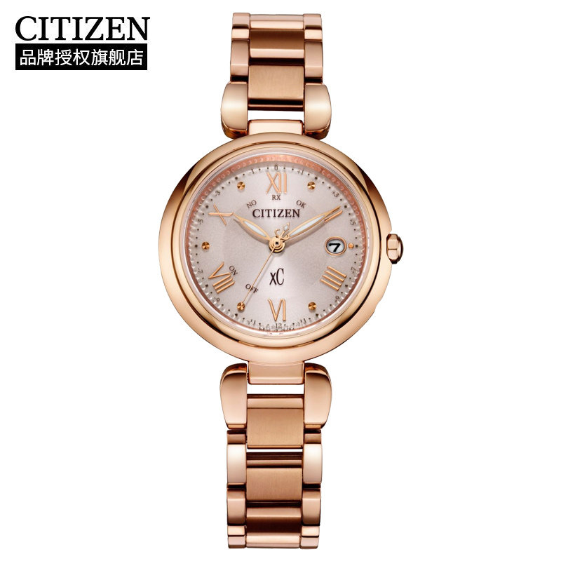 日韩品牌表citizen西铁城xc系列光动能电波手表简约时尚舒博钛女表es