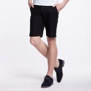 新款时尚休闲棉麻中裤 直筒 135001122(黑色 34)